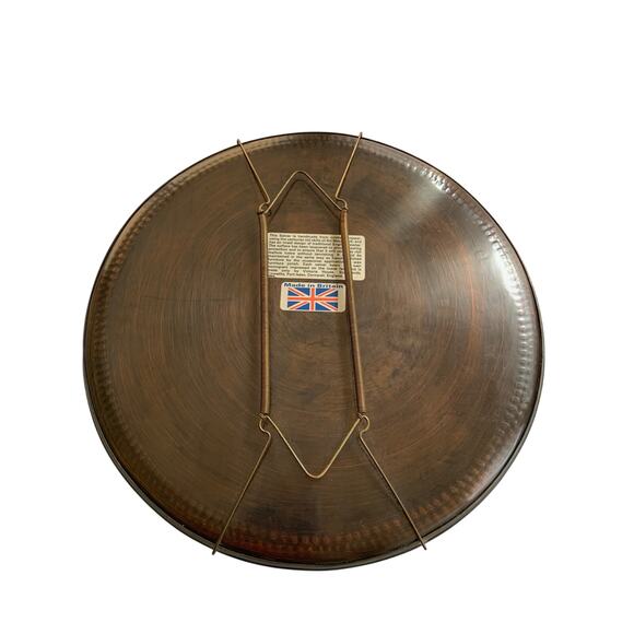 Handmade Salver Serving Flat Tray Platter Copper Made In Britain - Picture 4 of 5